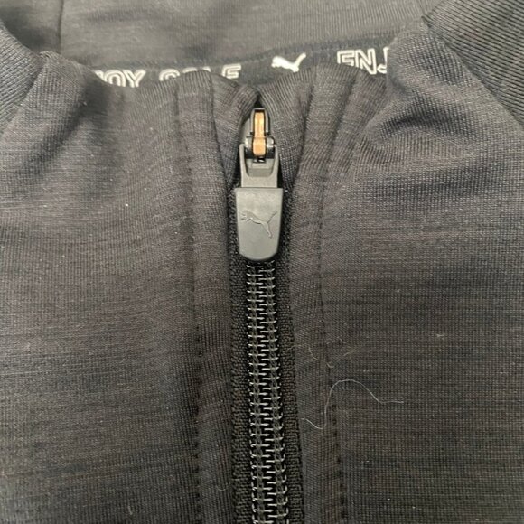 Puma Black Zip-Up Performance Jacket – Size M | Stretch & Lightweight - Picture 4 of 10